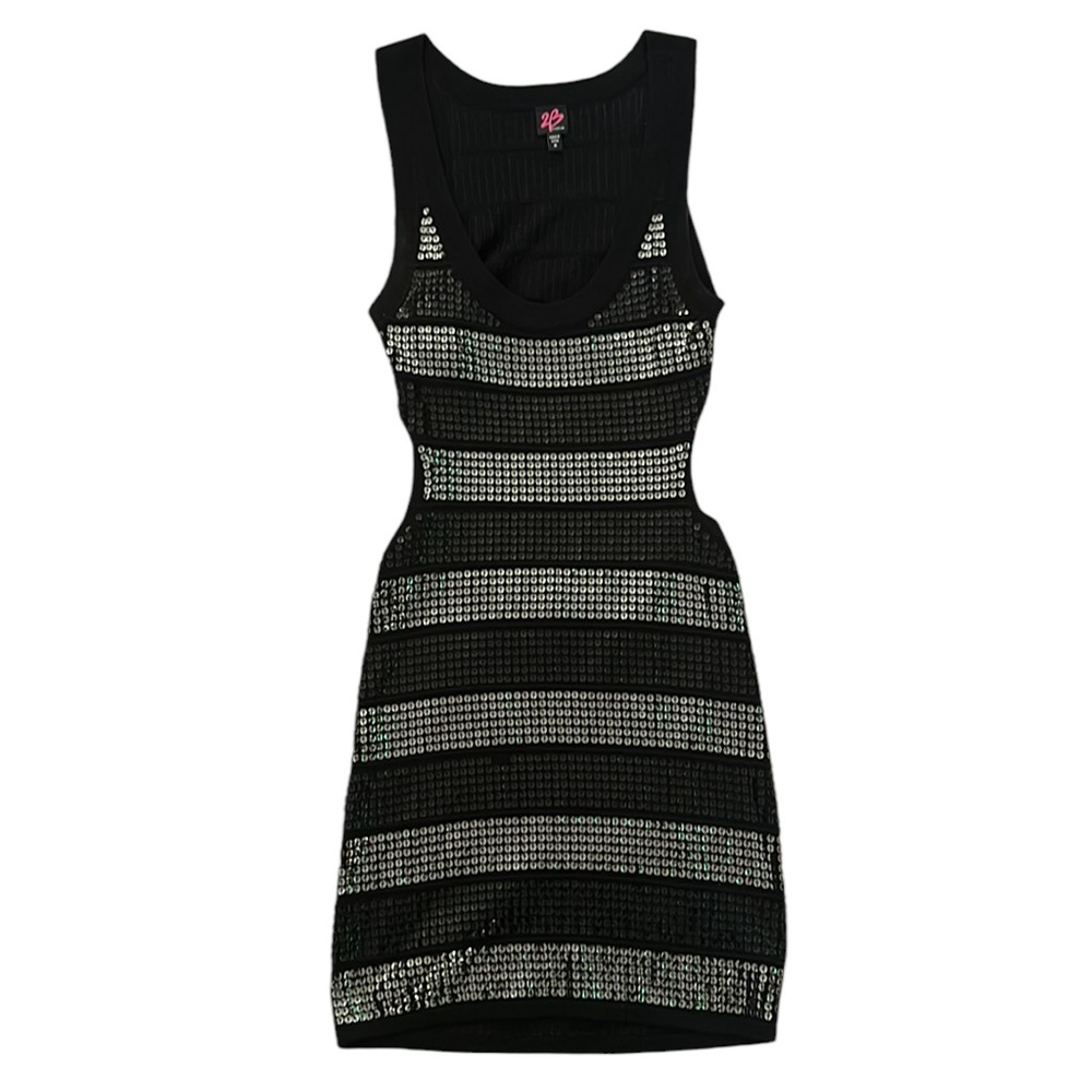 Gorgeous BEBE 2B Sequin open-back mini dress - Medium